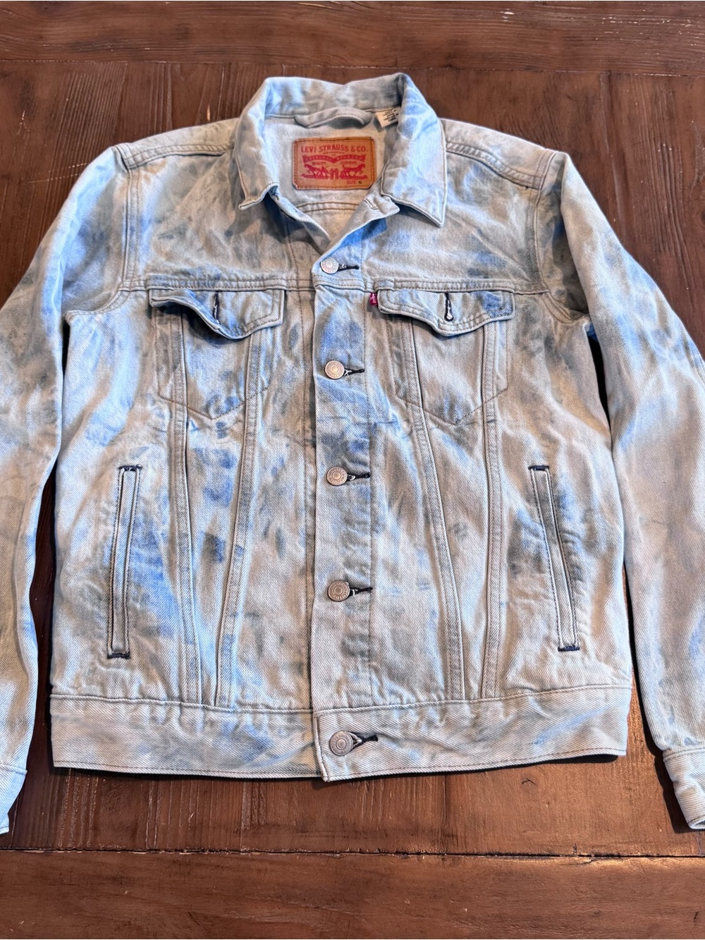 Levi's Trucker Denim Jacket in Acid Wash Small